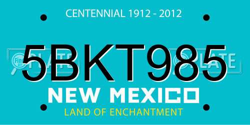 5BKT985 New Mexico License Plate