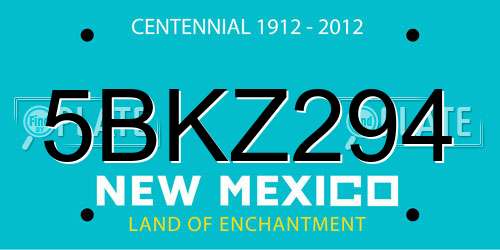 5BKZ294 New Mexico License Plate