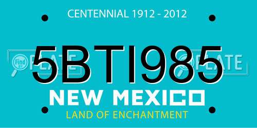 5BTI985 New Mexico License Plate