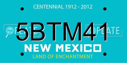 5BTM41 New Mexico License Plate