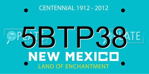 5BTP38 New Mexico License Plate