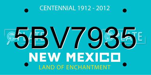 5BV7935 New Mexico License Plate