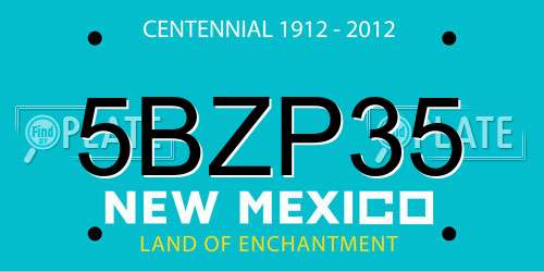 5BZP35 New Mexico License Plate