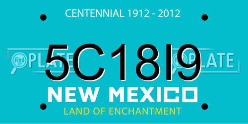 5C18I9 New Mexico License Plate
