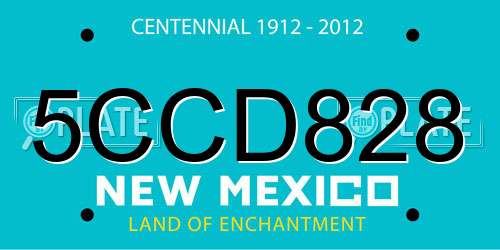 5CCD828 New Mexico License Plate