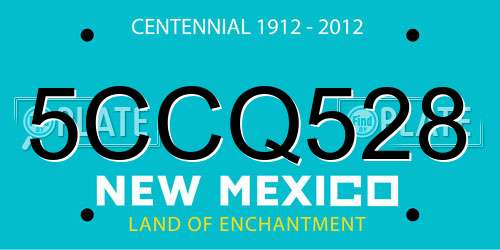 5CCQ528 New Mexico License Plate
