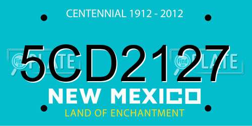 5CD2127 New Mexico License Plate