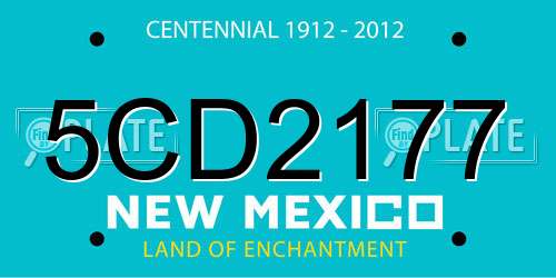 5CD2177 New Mexico License Plate