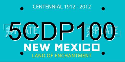 5CDP100 New Mexico License Plate