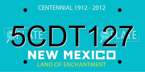 5CDT127 New Mexico License Plate