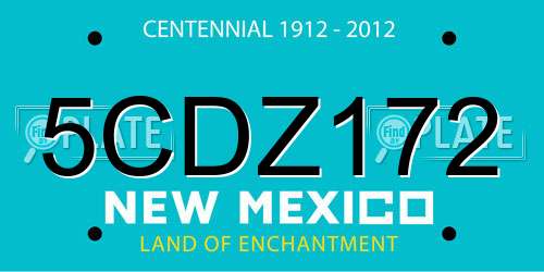 5CDZ172 New Mexico License Plate