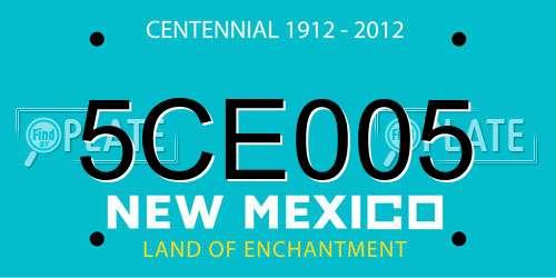 5CE005 New Mexico License Plate