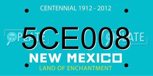 5CE008 New Mexico License Plate