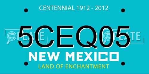 5CEQ05 New Mexico License Plate