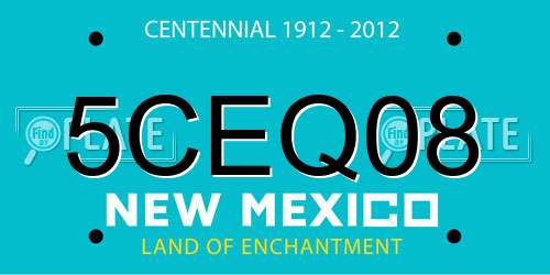 5CEQ08 New Mexico License Plate