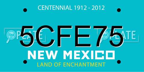 5CFE75 New Mexico License Plate