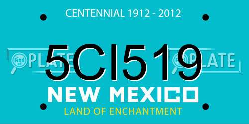 5CI519 New Mexico License Plate