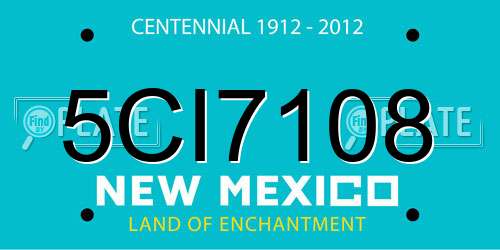 5CI7108 New Mexico License Plate