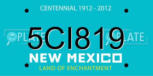 5CI819 New Mexico License Plate