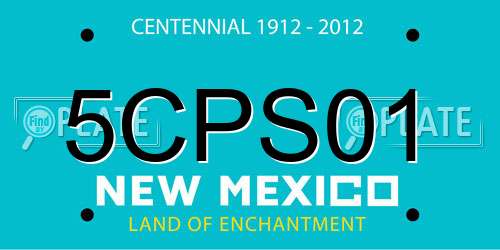 5CPS01 New Mexico License Plate