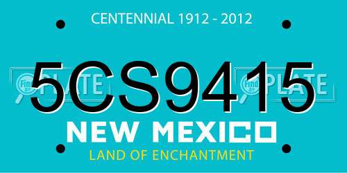5CS9415 New Mexico License Plate