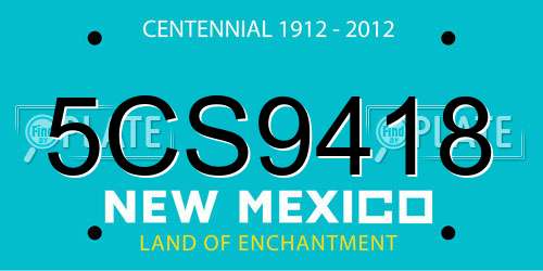 5CS9418 New Mexico License Plate