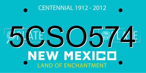 5CSO574 New Mexico License Plate