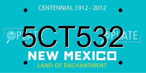 5CT532 New Mexico License Plate