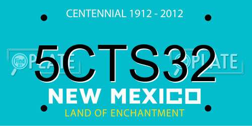 5CTS32 New Mexico License Plate