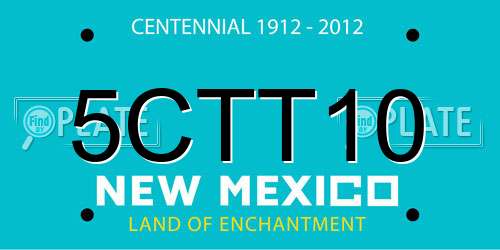 5CTT10 New Mexico License Plate