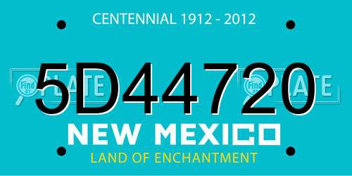 5D44720 New Mexico License Plate