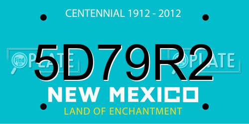 5D79R2 New Mexico License Plate