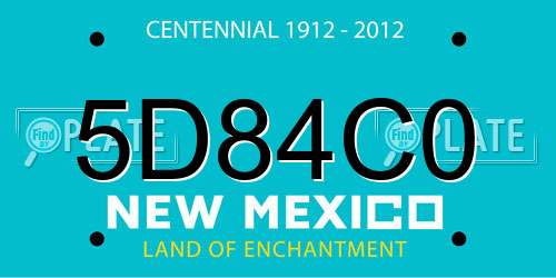 5D84C0 New Mexico License Plate