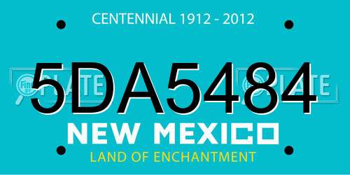 5DA5484 New Mexico License Plate