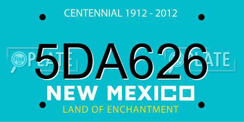 5DA626 New Mexico License Plate