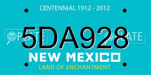 5DA928 New Mexico License Plate