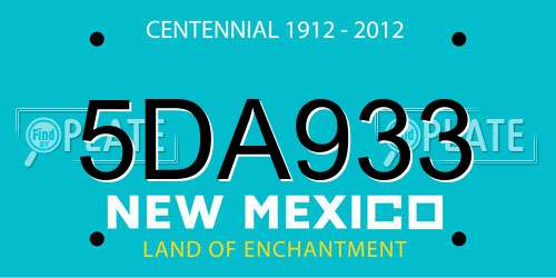 5DA933 New Mexico License Plate