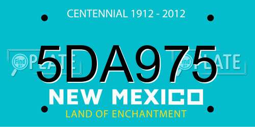 5DA975 New Mexico License Plate