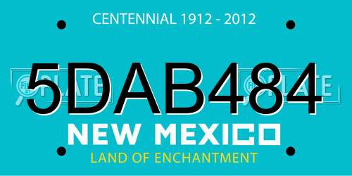 5DAB484 New Mexico License Plate