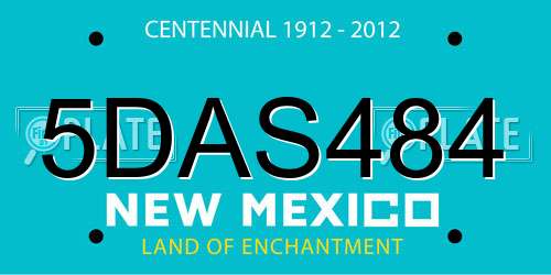 5DAS484 New Mexico License Plate