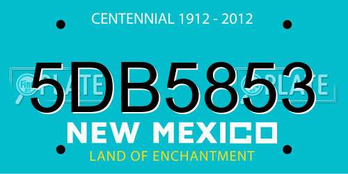 5DB5853 New Mexico License Plate