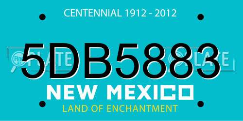 5DB5883 New Mexico License Plate