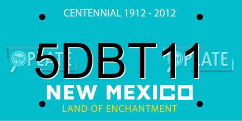 5DBT11 New Mexico License Plate