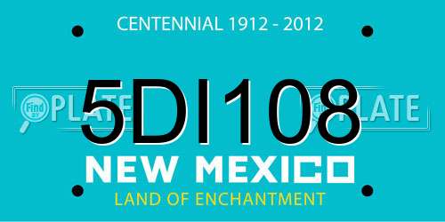 5DI108 New Mexico License Plate
