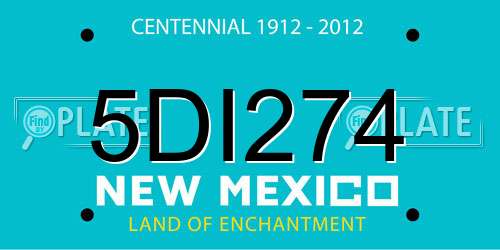 5DI274 New Mexico License Plate
