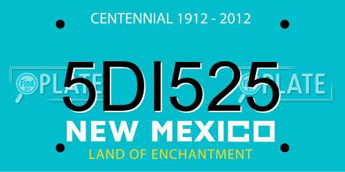 5DI525 New Mexico License Plate