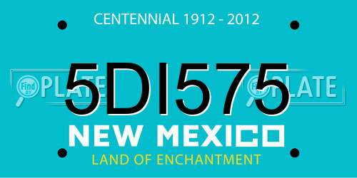 5DI575 New Mexico License Plate