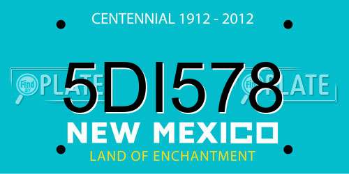 5DI578 New Mexico License Plate
