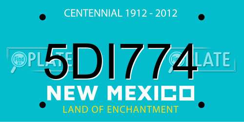 5DI774 New Mexico License Plate