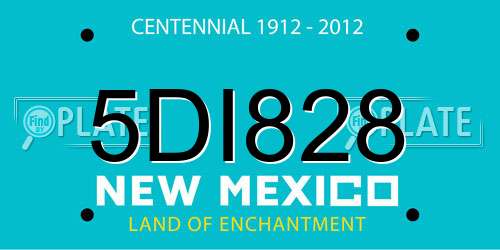 5DI828 New Mexico License Plate
